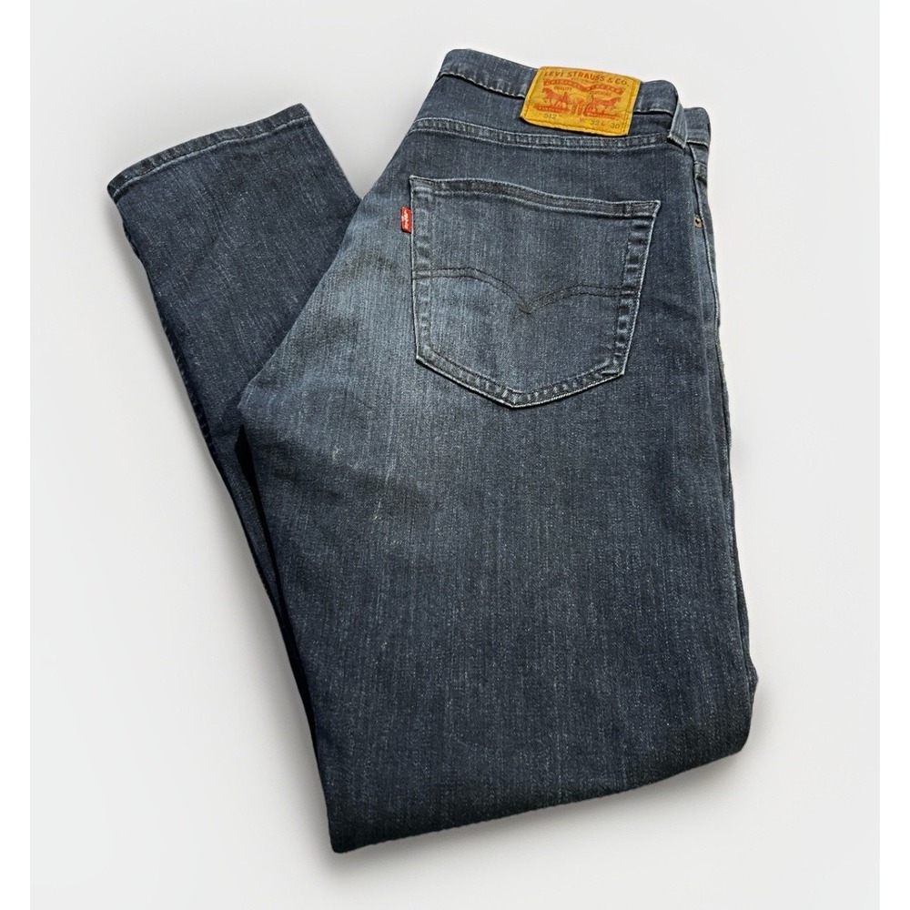 Levi's 512 Jeans Mens 32 X 30 Blue Slim Taper All Seasons Tech Dark Wash Denim